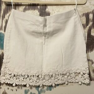Zara Cream Skirt with Textured Fabric